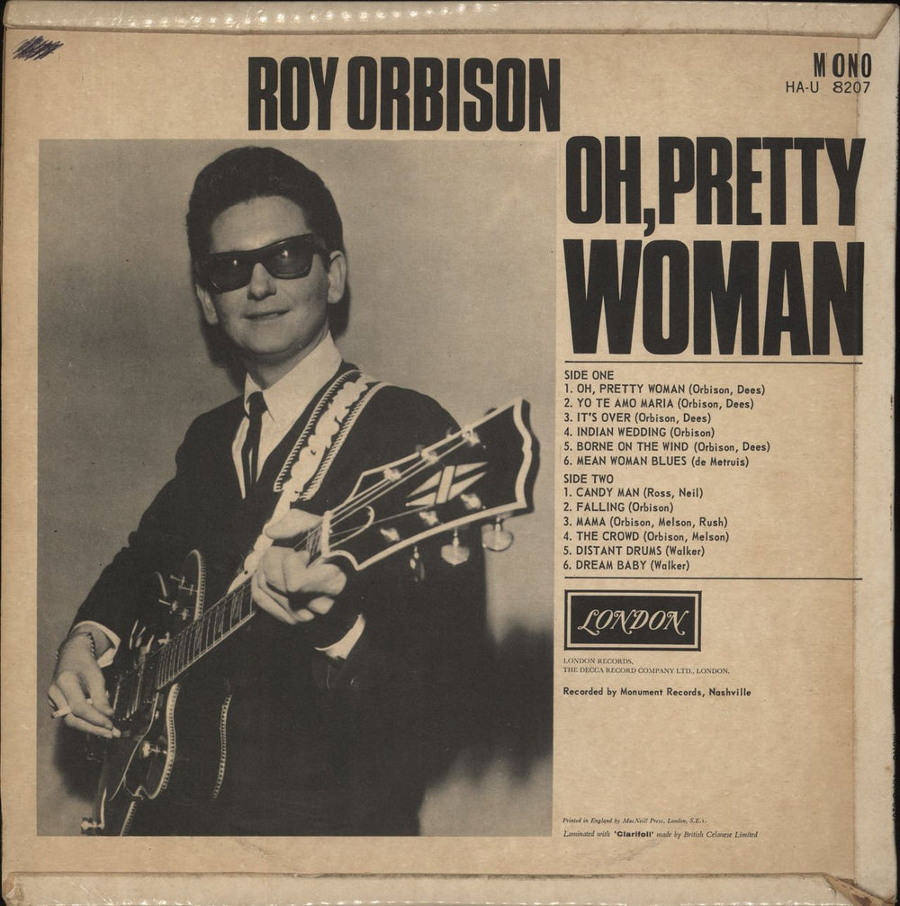 Roy Orbison Oh, Pretty Woman - EX UK vinyl LP album (LP record)