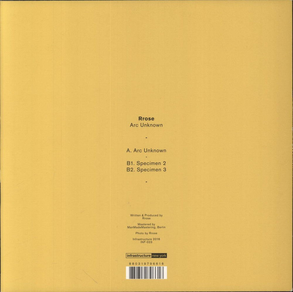 Rrose Arc Unknown US 12" vinyl single (12 inch record / Maxi-single) 880319796616