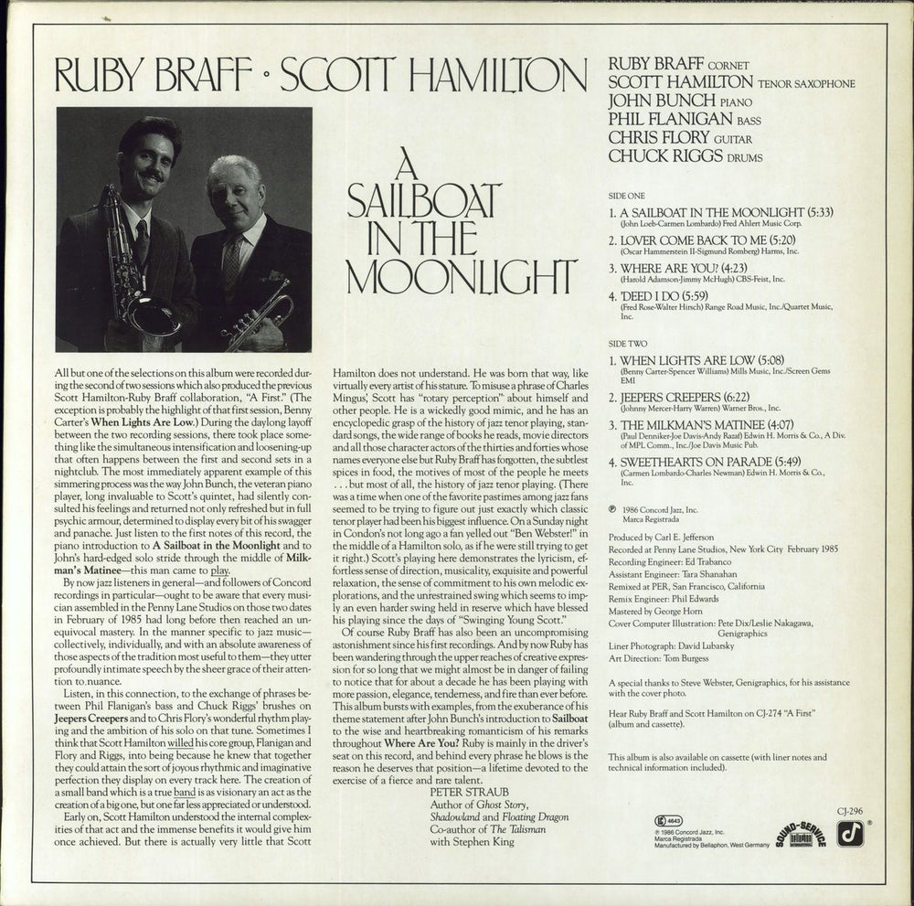 Ruby Braff A Sailboat In The Moonlight German vinyl LP album (LP record)