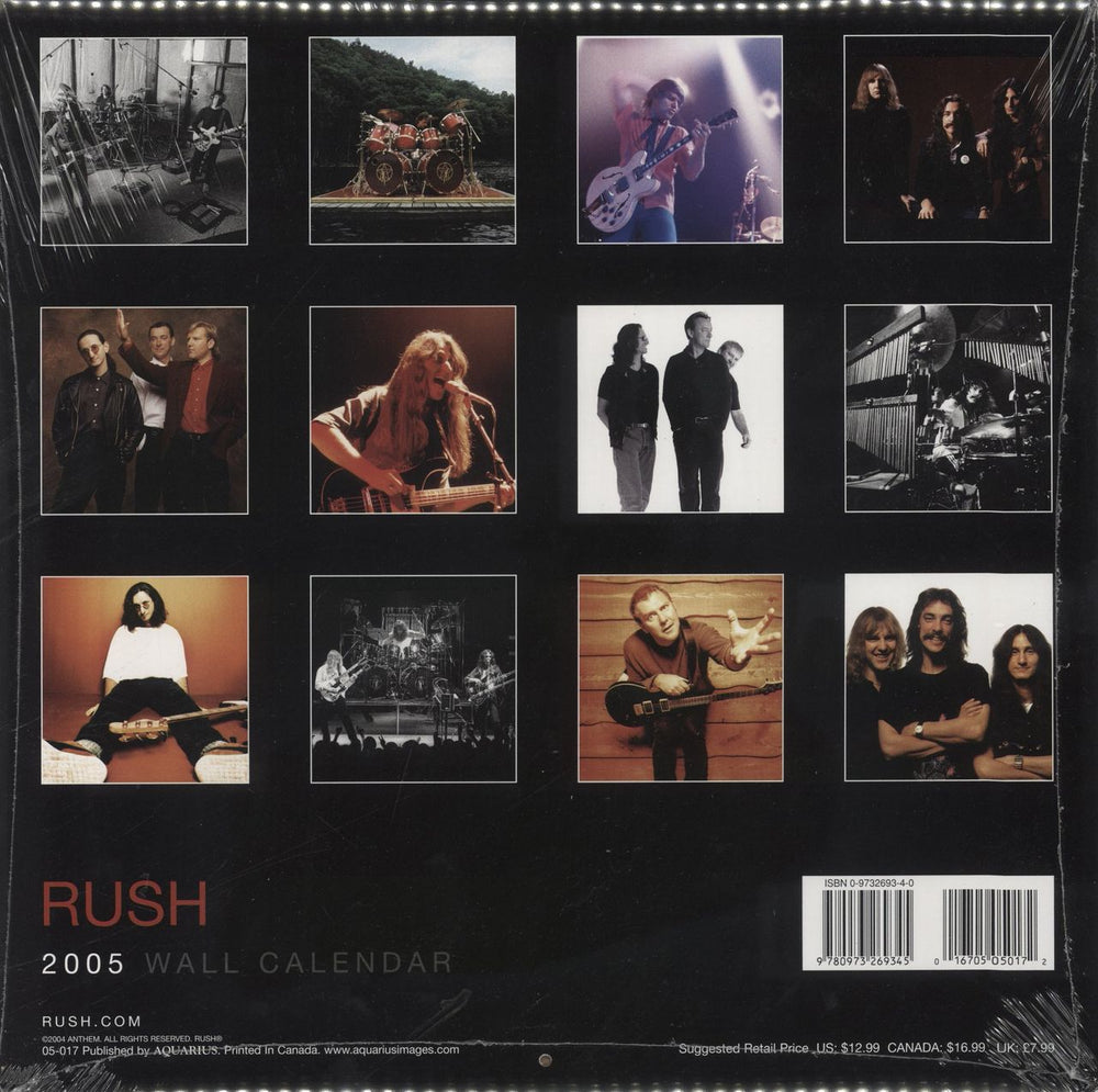 Rush 2005 Calendar - Sealed Canadian calendar 9780973269345