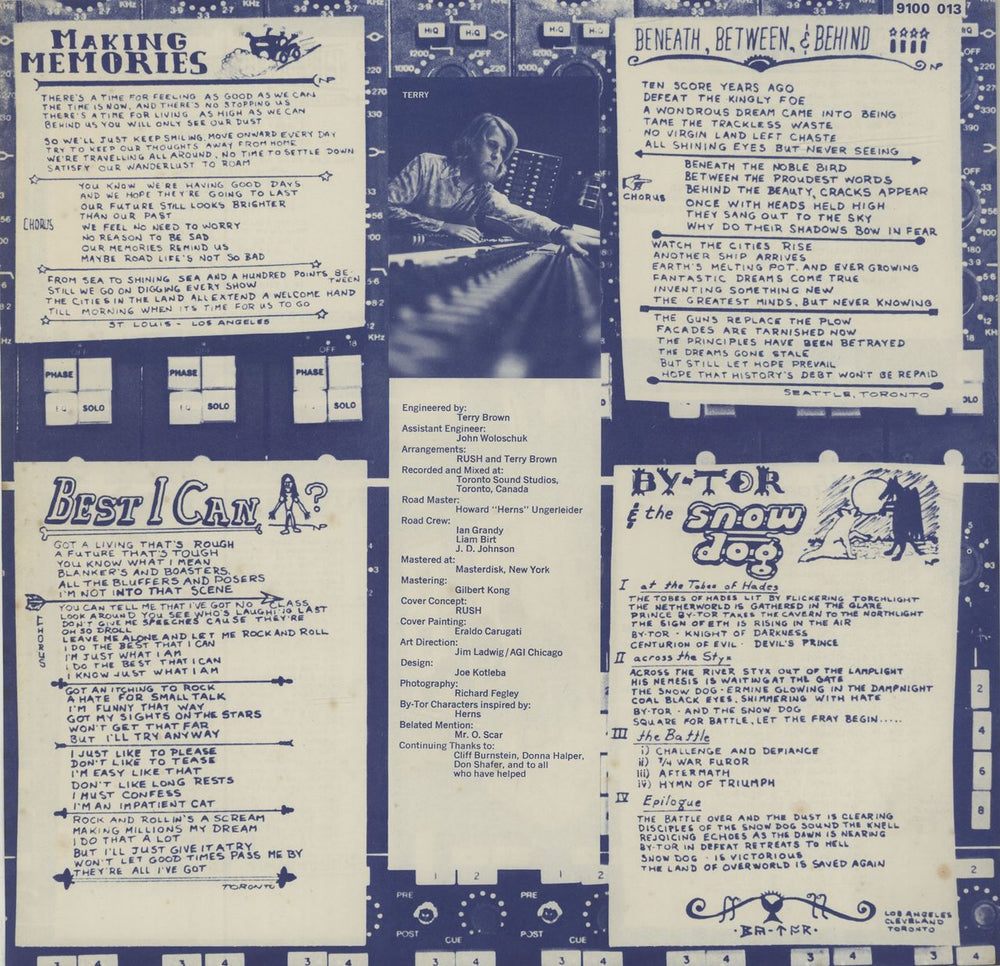 Rush Fly By Night + Insert UK vinyl LP album (LP record)