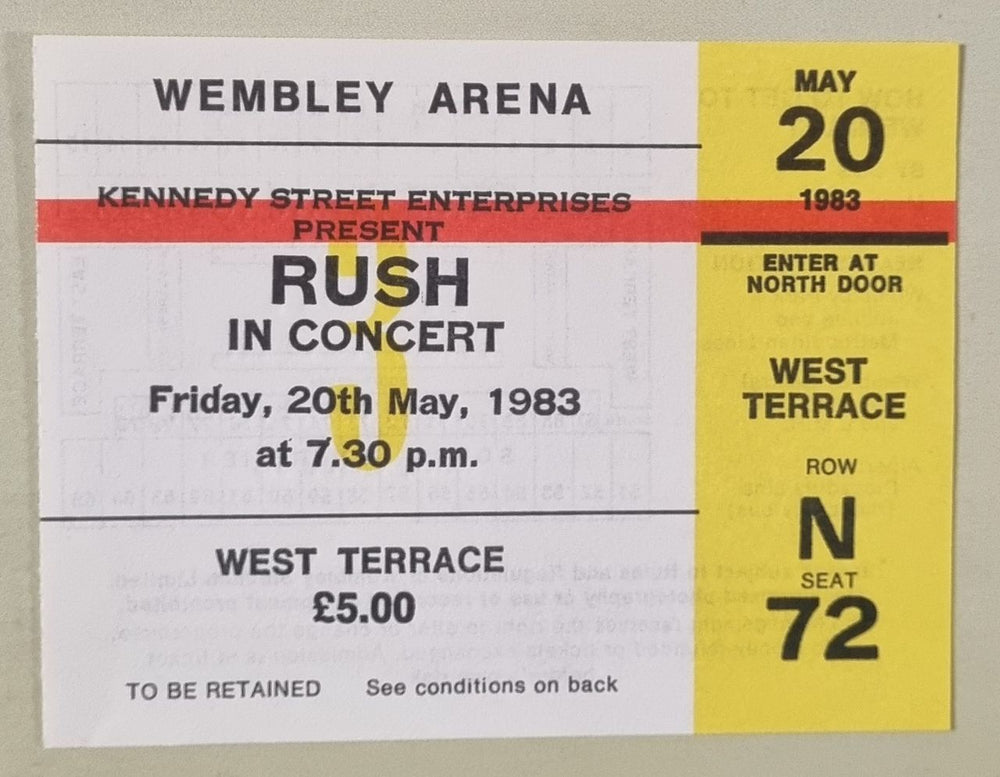 Rush Signals + ticket UK tour programme RUSTRSI80552
