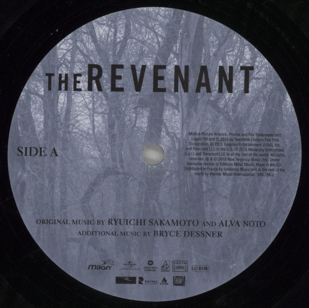 Ryuichi Sakamoto The Revenant - 180gm UK 2-LP vinyl record set (Double LP Album) RYU2LTH860070