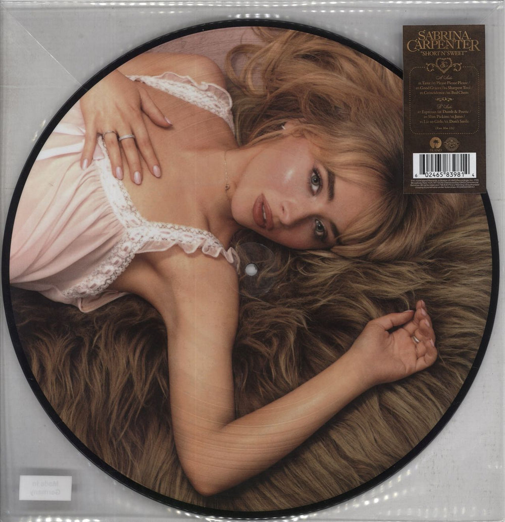 Sabrina Carpenter Short N' Sweet - Picture Disc Edition UK picture disc LP (vinyl picture disc album) 602465839814.1