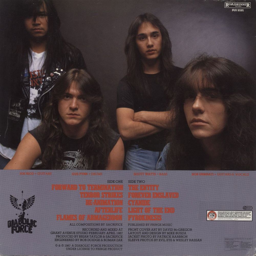 Sacrifice  Forward To Termination UK vinyl LP album (LP record)