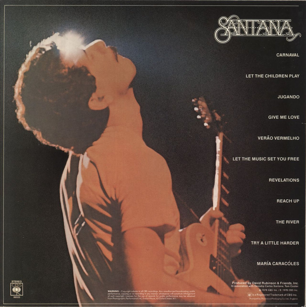 Santana Festival UK vinyl LP album (LP record)