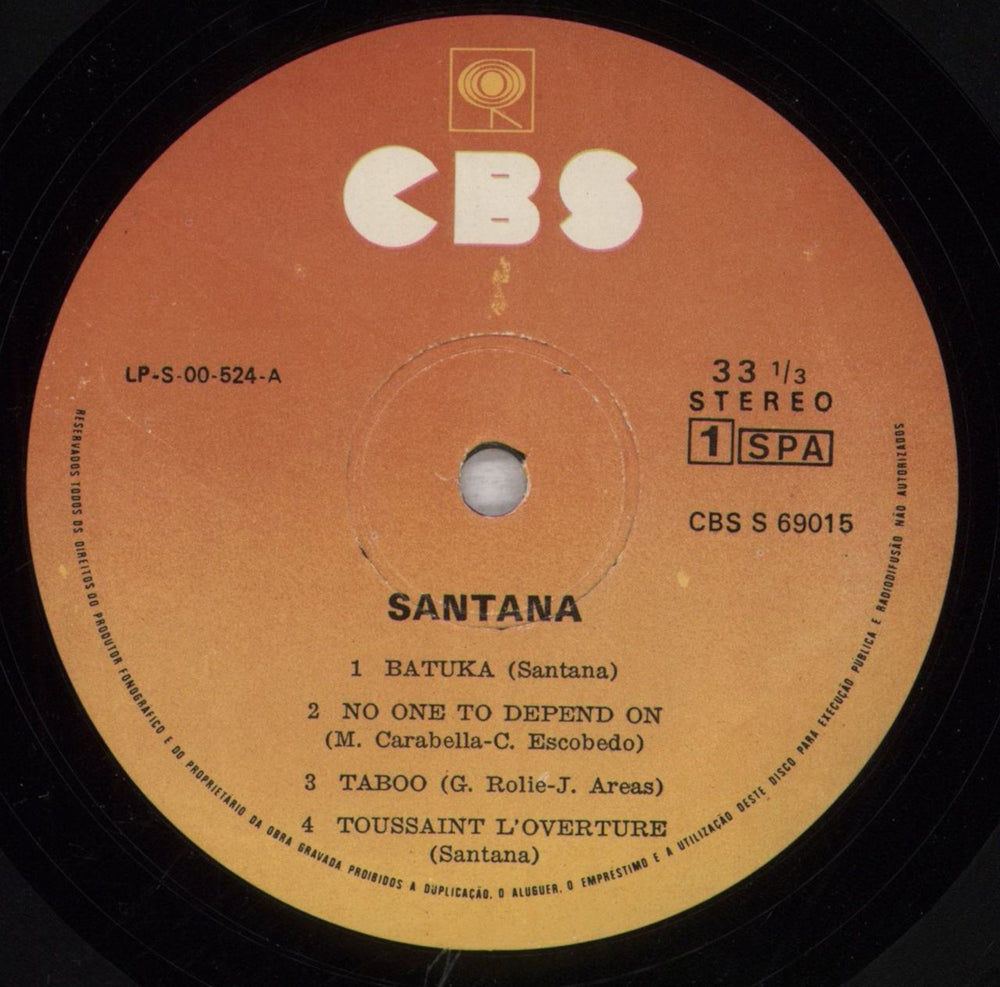 Santana Santana - 3rd Portugese vinyl LP album (LP record) SNTLPSA793811