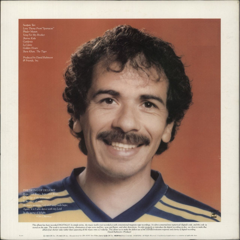 Santana The Swing Of Delight Japanese vinyl LP album (LP record)