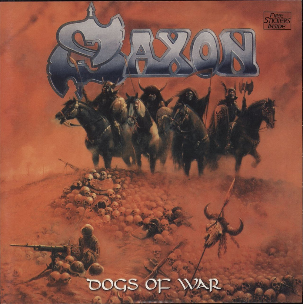 Saxon Dogs Of War - Sandy Vinyl + Stickers Italian vinyl LP album (LP record) NIGHT024