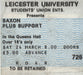 Saxon Leicester University UK concert ticket CONCERT TICKET