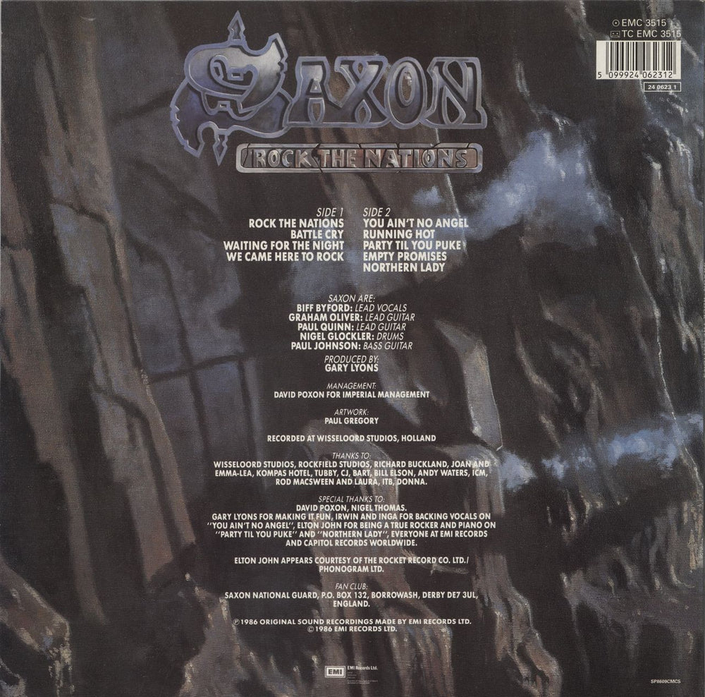 Saxon Rock The Nation UK vinyl LP album (LP record) 5099924062312