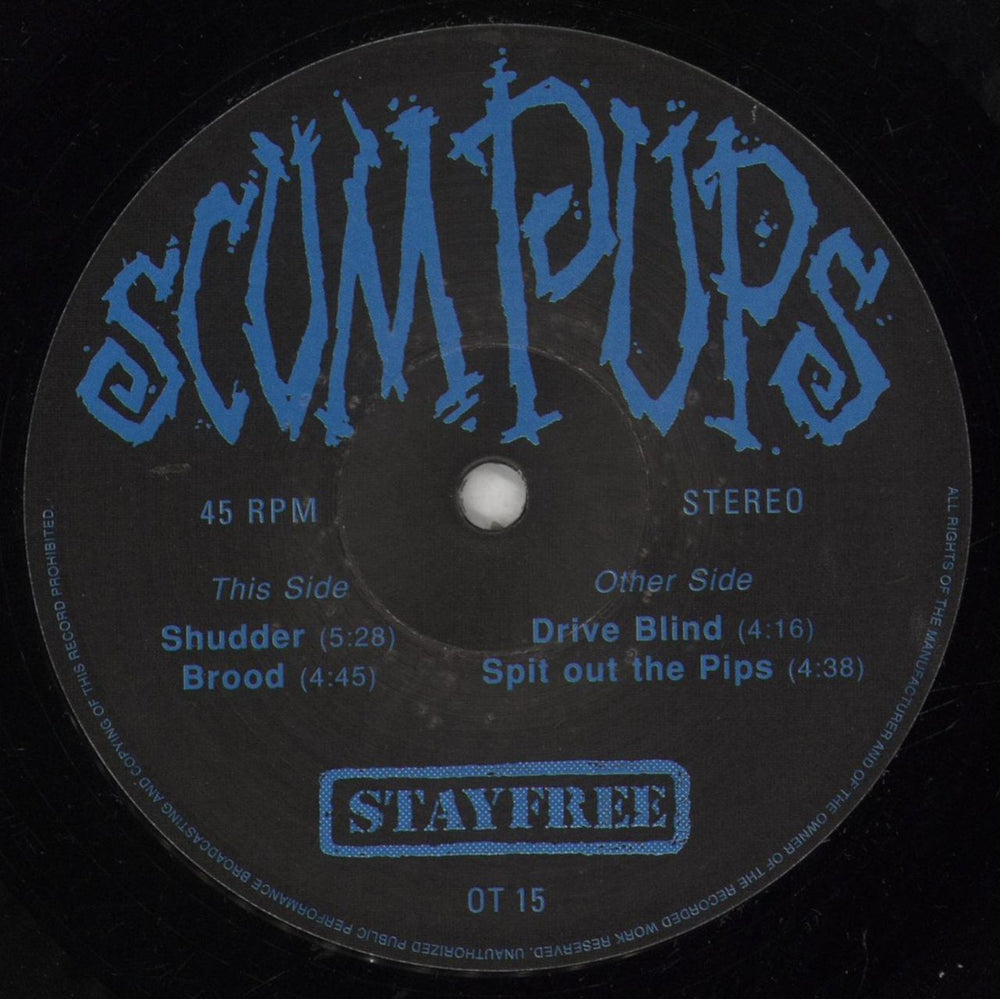 Scum Pups Shudder UK 12" vinyl single (12 inch record / Maxi-single) 8Y712SH856746