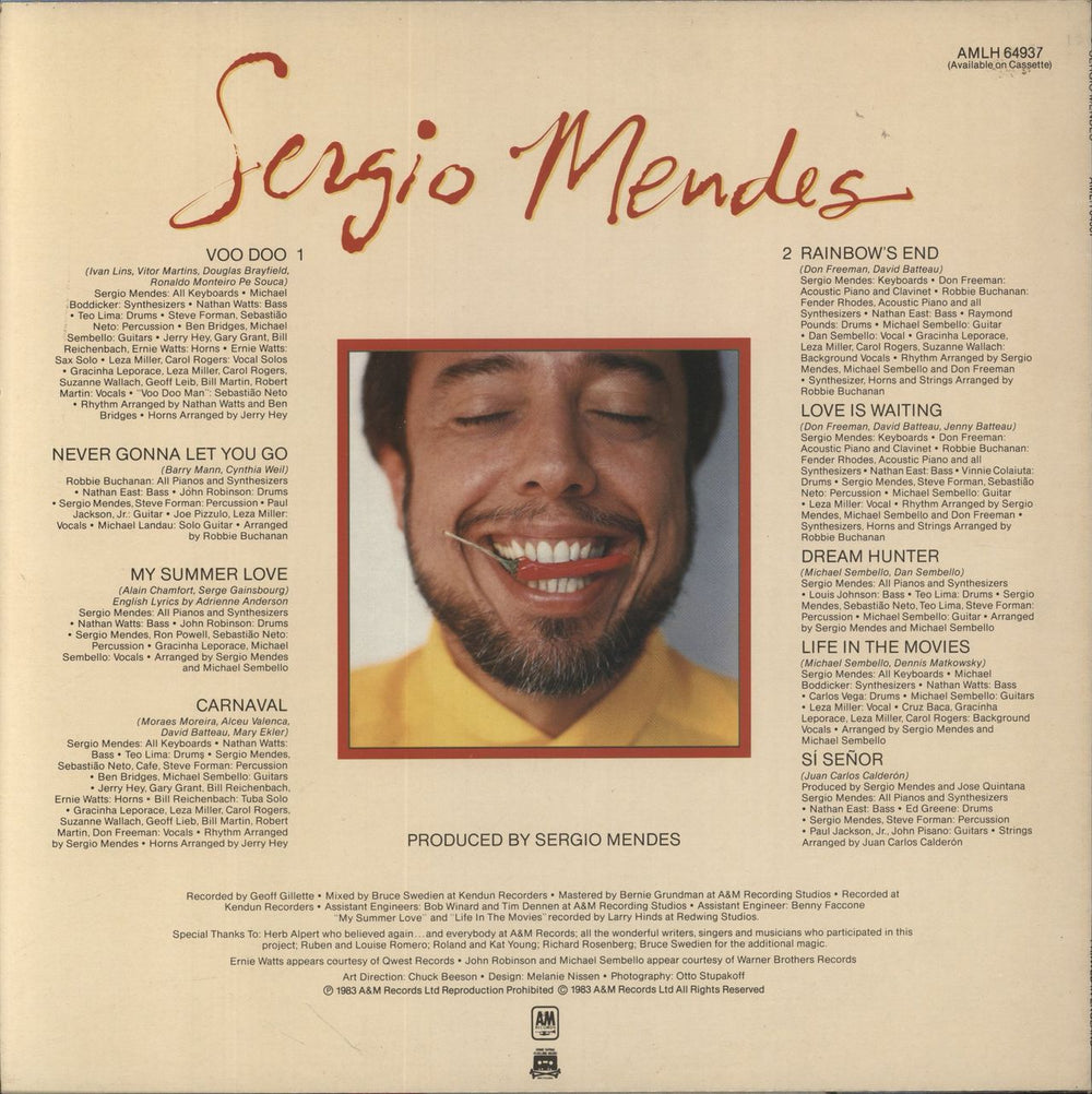Sergio Mendes Sergio Mendes UK vinyl LP album (LP record)