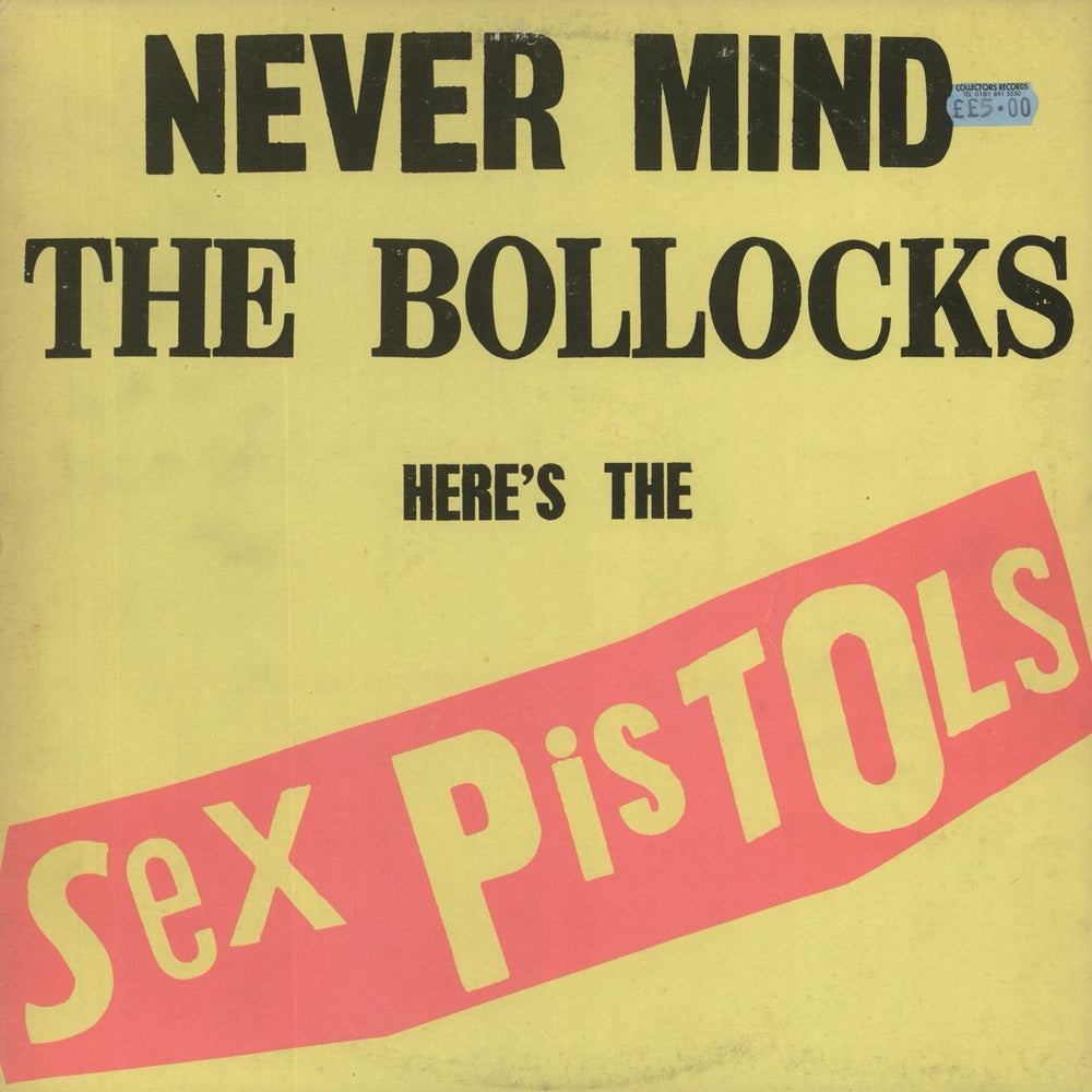 Sex Pistols Never Mind The Bollocks - 2nd - EX UK vinyl LP album (LP record) V2086