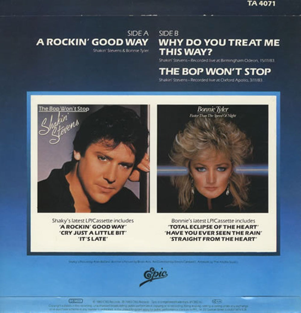 Shakin' Stevens A Rockin Good Way UK 12" vinyl single (12 inch record / Maxi-single)