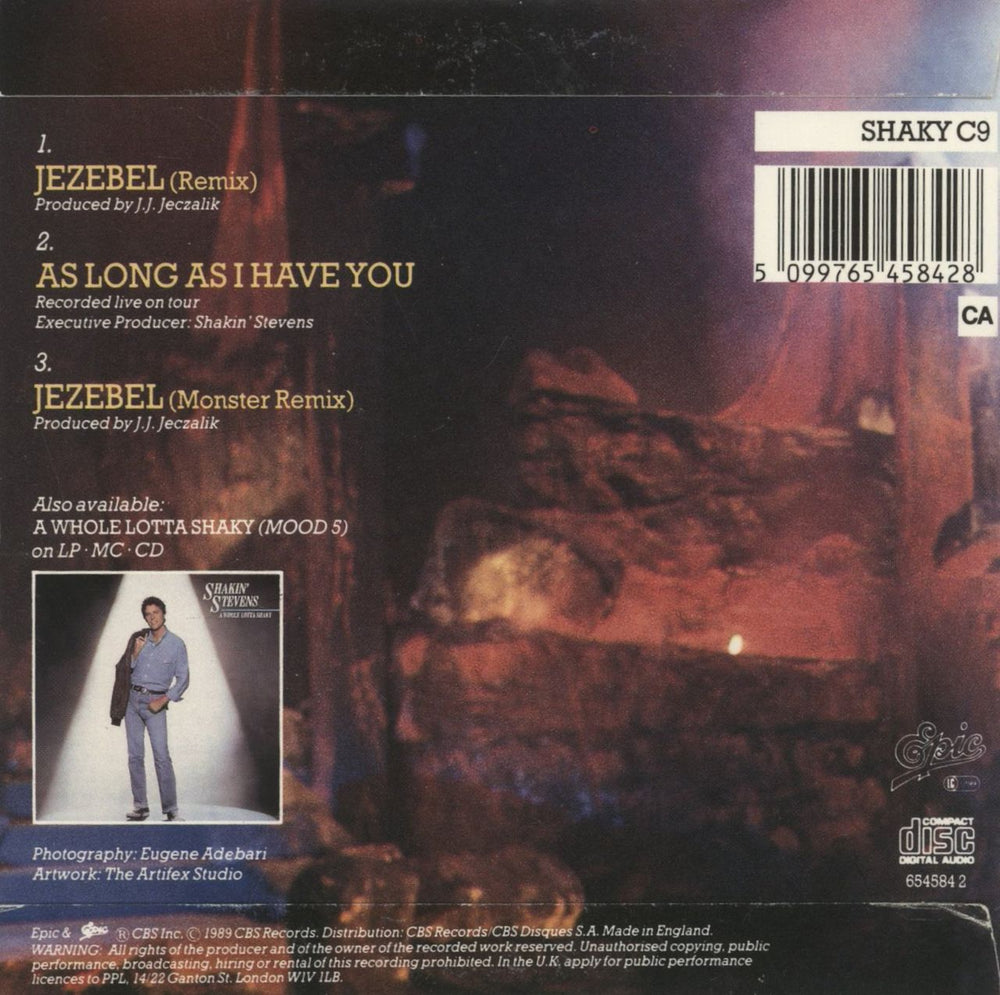 Shakin' Stevens Jezebel UK CD single (CD5 / 5") 5099765458428
