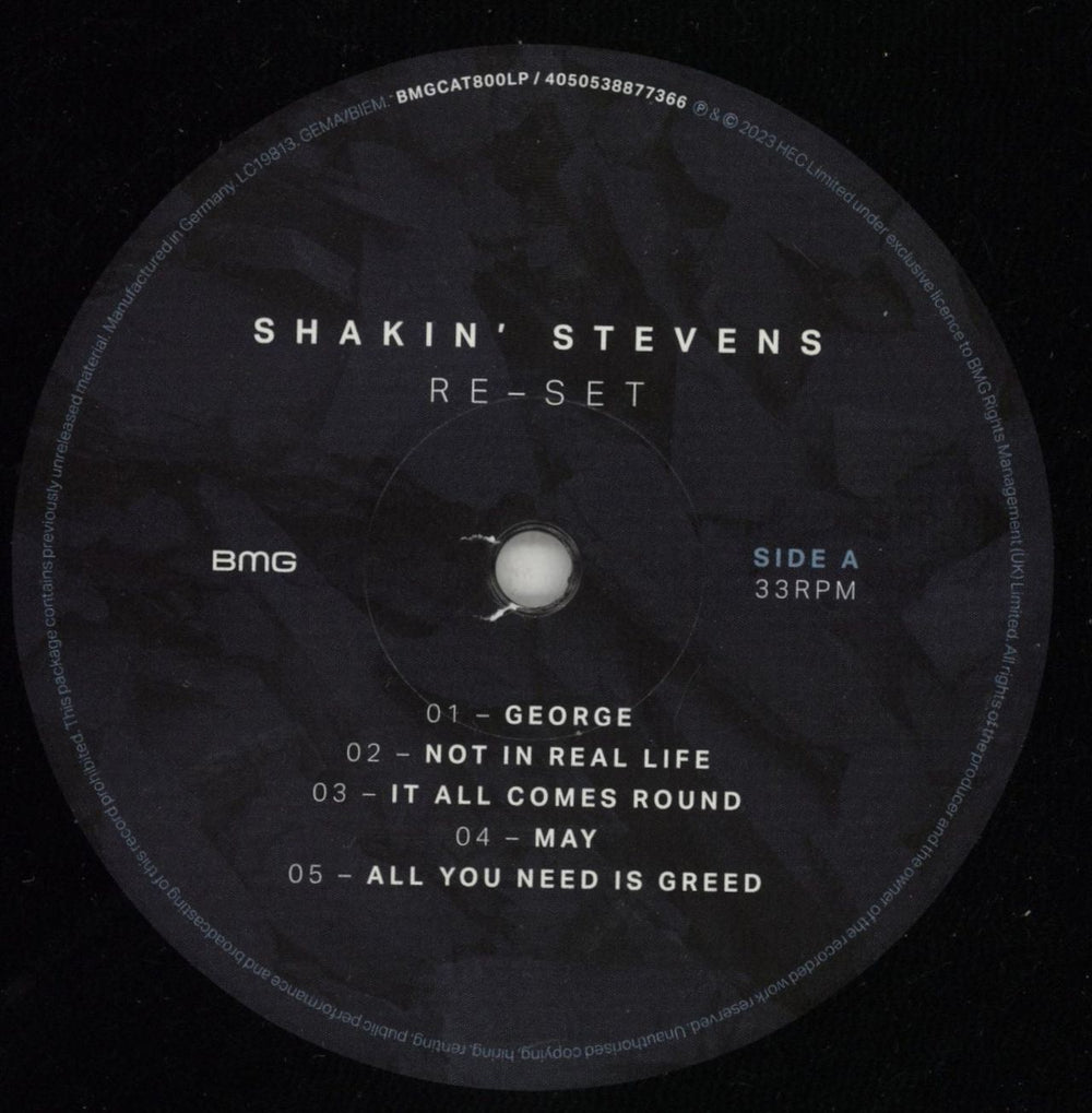 Shakin' Stevens Re-Set - Hype Stickered Shrink UK vinyl LP album (LP record) STVLPRE866569