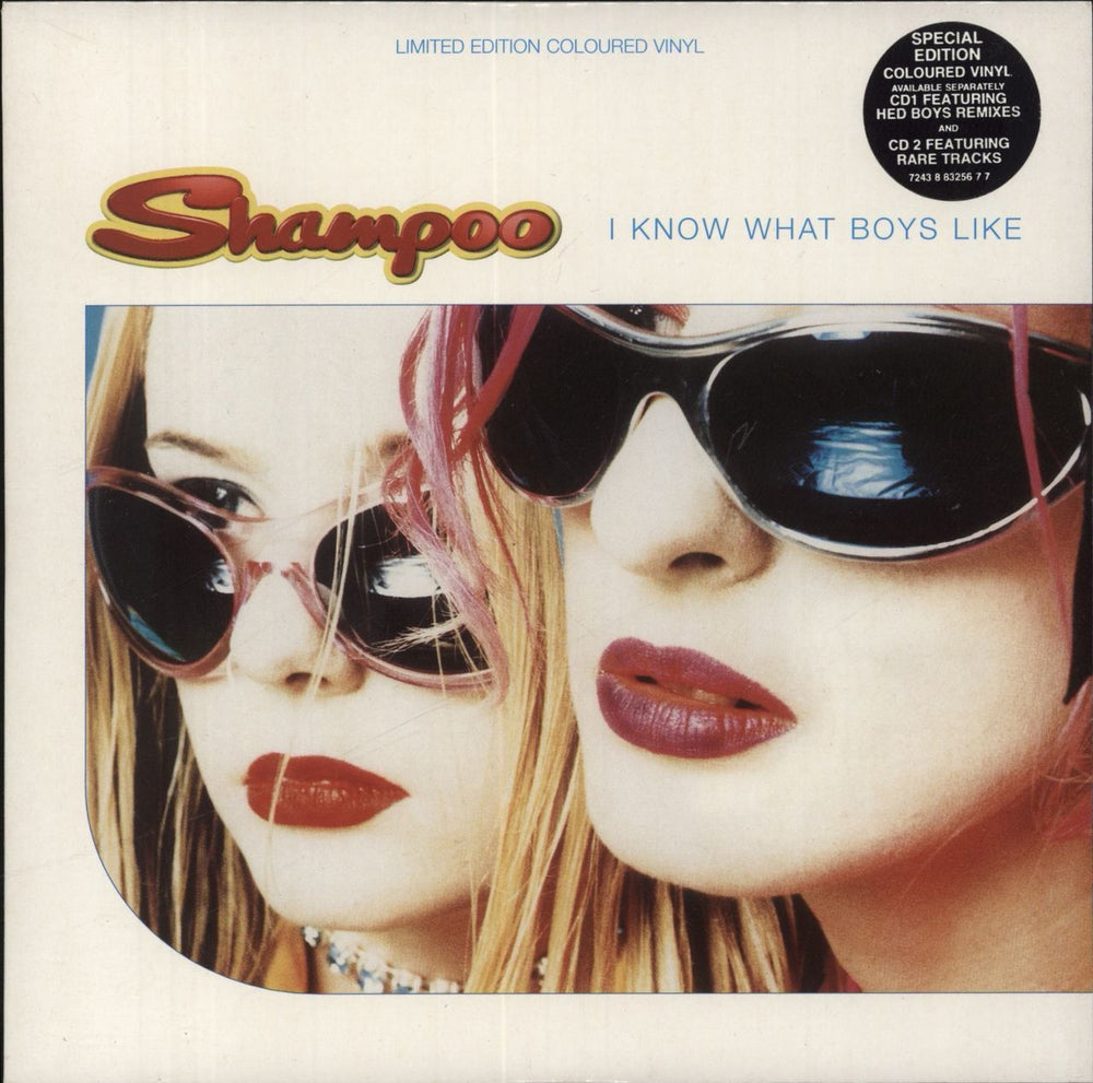 Shampoo I Know What Boys Like - Red Vinyl UK 7" vinyl single (7 inch record / 45) FOOD83