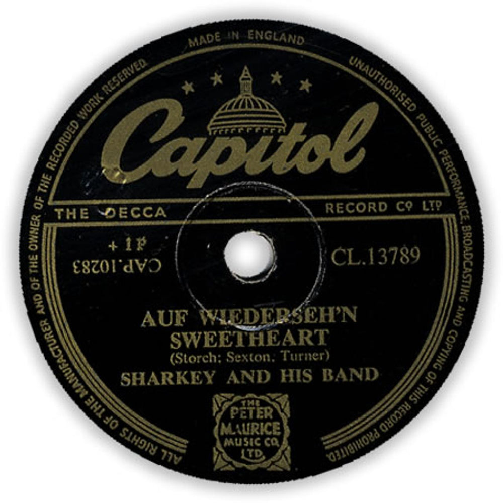 Sharkey Bonano Auf Wiederseh'n Sweetheart UK 78rpm shellac record CL13789