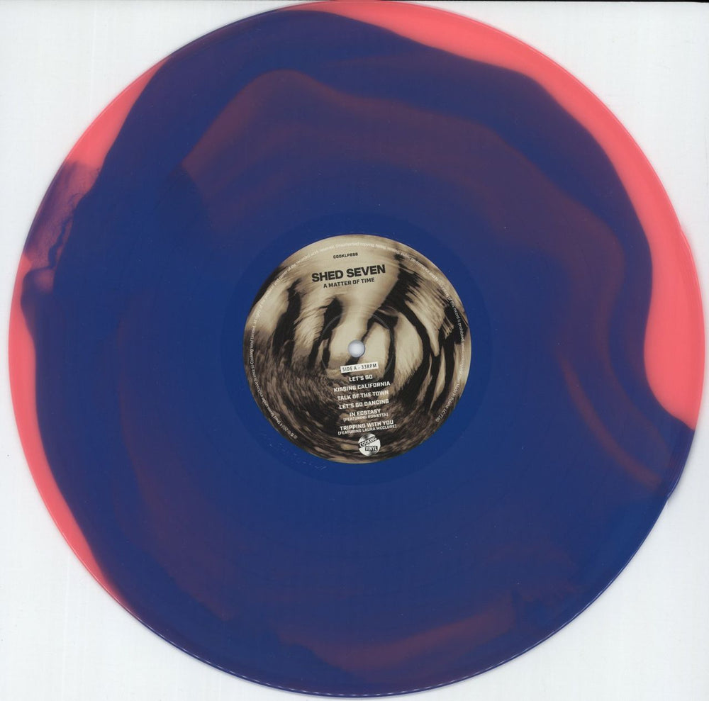 Shed Seven A Matter Of Time - Blue & Purple Vinyl + Autographed Sleeve UK vinyl LP album (LP record) S-SLPAM874921