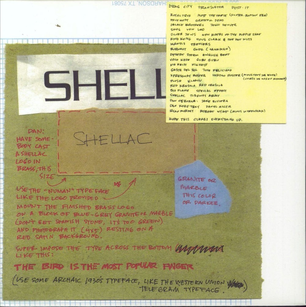 Shellac The Admiral US 7" vinyl single (7 inch record / 45) DC44