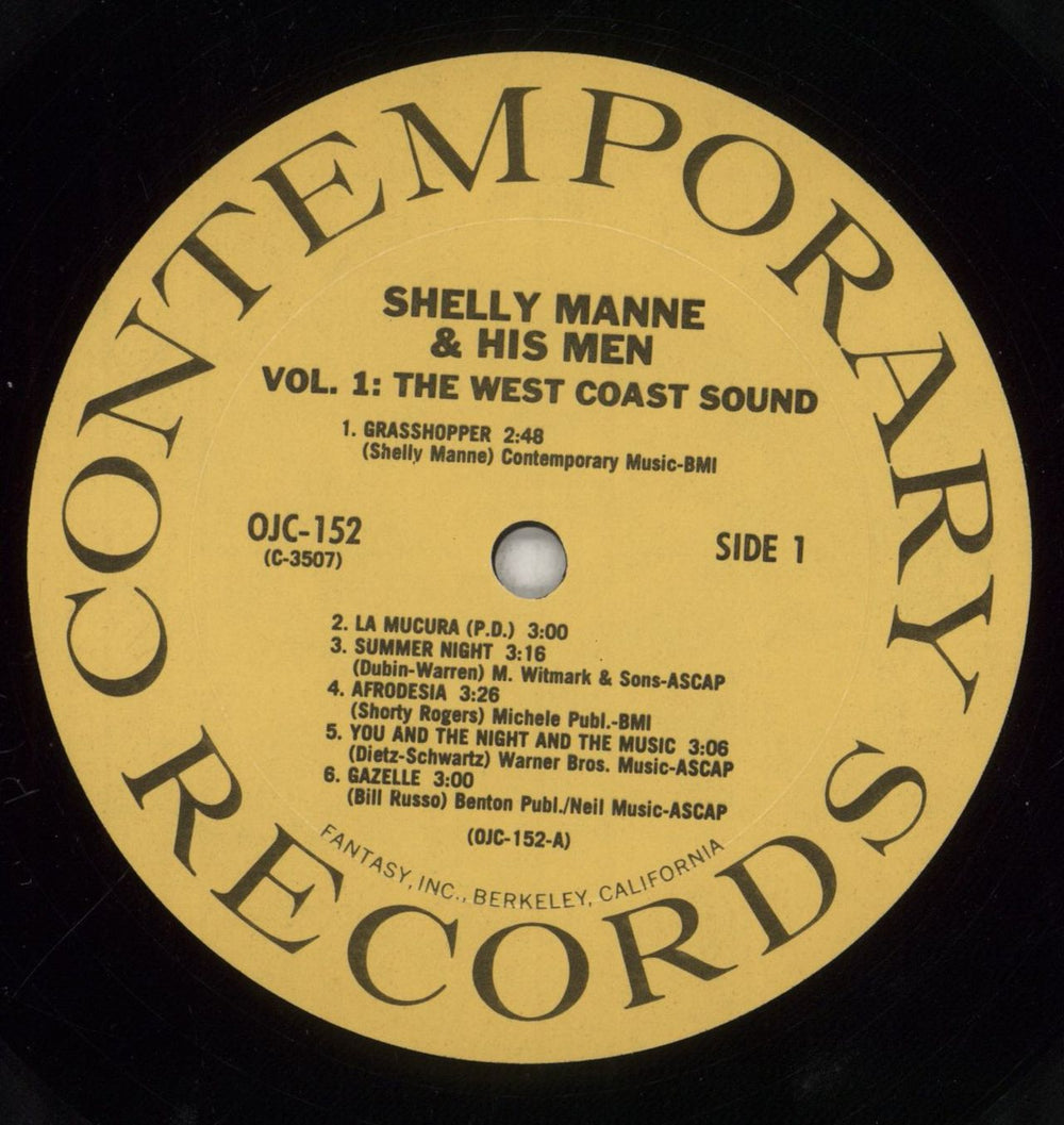 Shelly Manne Vol. 1: The West Coast Sound German vinyl LP album (LP record) MNNLPVO855846