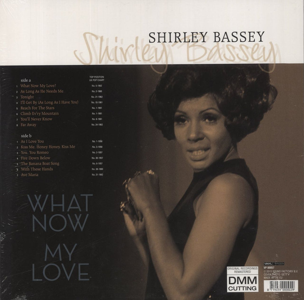 Shirley Bassey What Now My Love - 15 Greatest Hits Dutch vinyl LP album (LP record) 8719039000029