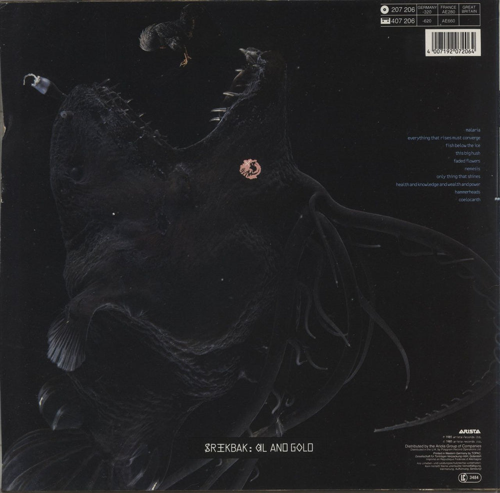 Shriekback Oil And Gold German vinyl LP album (LP record) 4007192072064