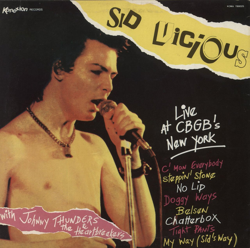Sid Vicious Live At CBGB's New York Belgian vinyl LP album (LP record)