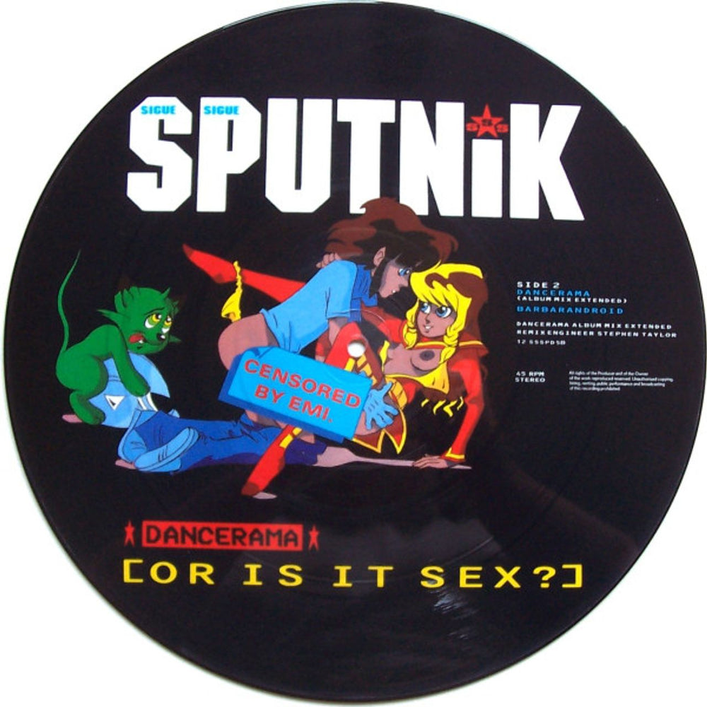 Sigue Sigue Sputnik Dancerama + Insert UK 12" vinyl picture disc (12 inch picture record) SSS2PDA659493