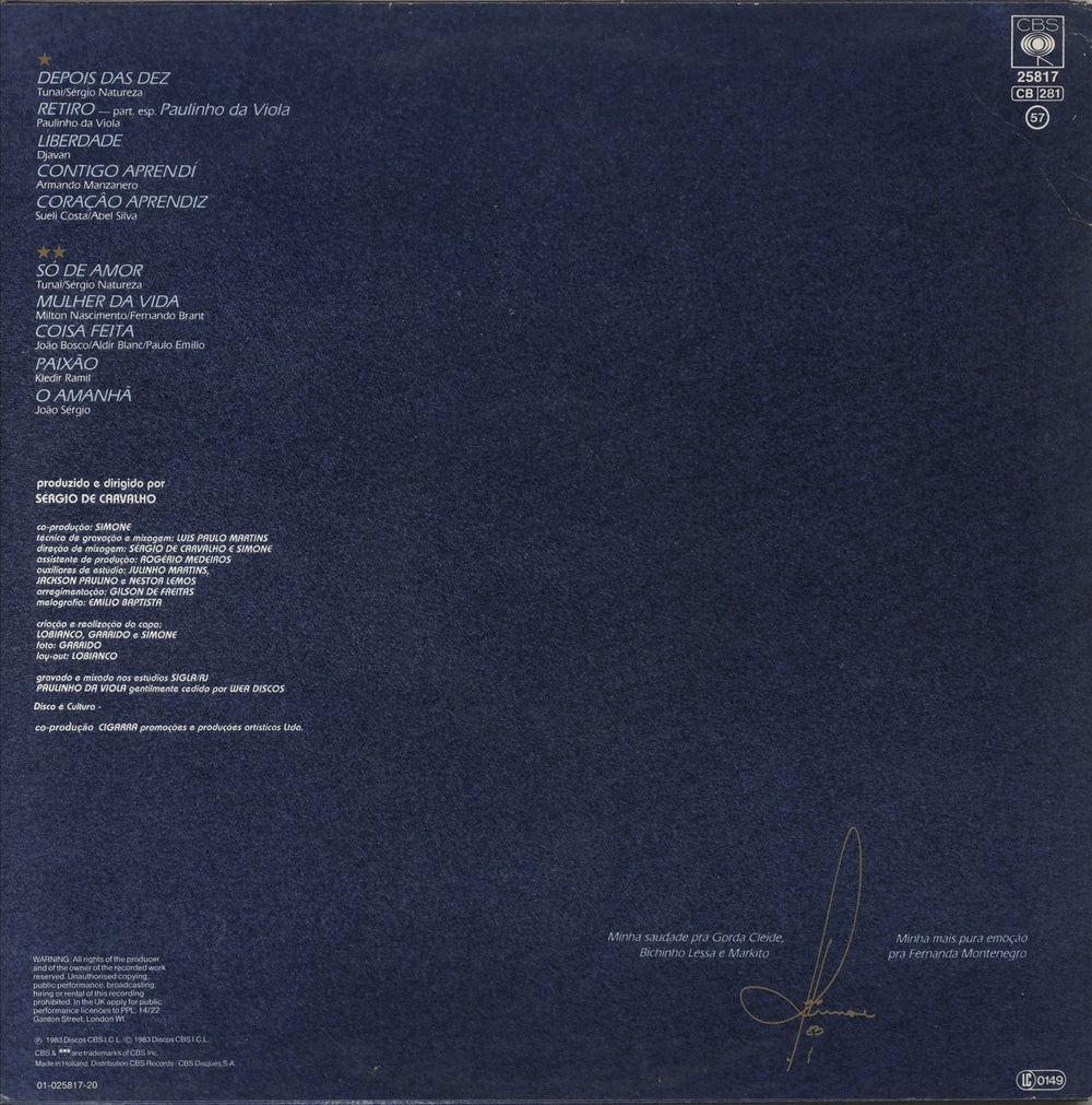 Simone Delírios, Delícias Italian vinyl LP album (LP record)