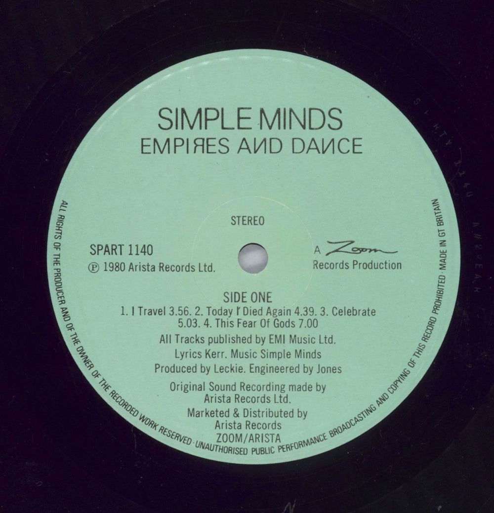 Simple Minds Empires And Dance - RRP Stickered Sleeve UK vinyl LP album (LP record)