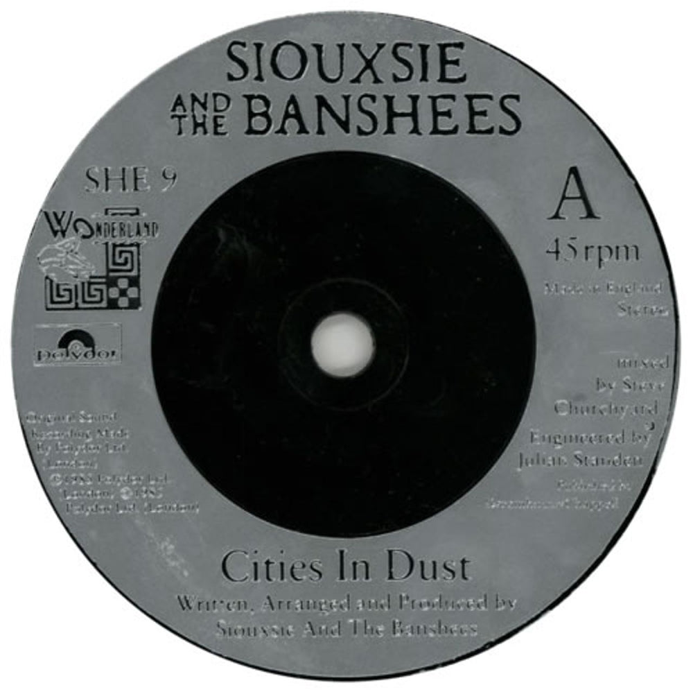 Siouxsie & The Banshees Cities In Dust - Injection Moulded UK 7" vinyl single (7 inch record / 45) SIO07CI27752