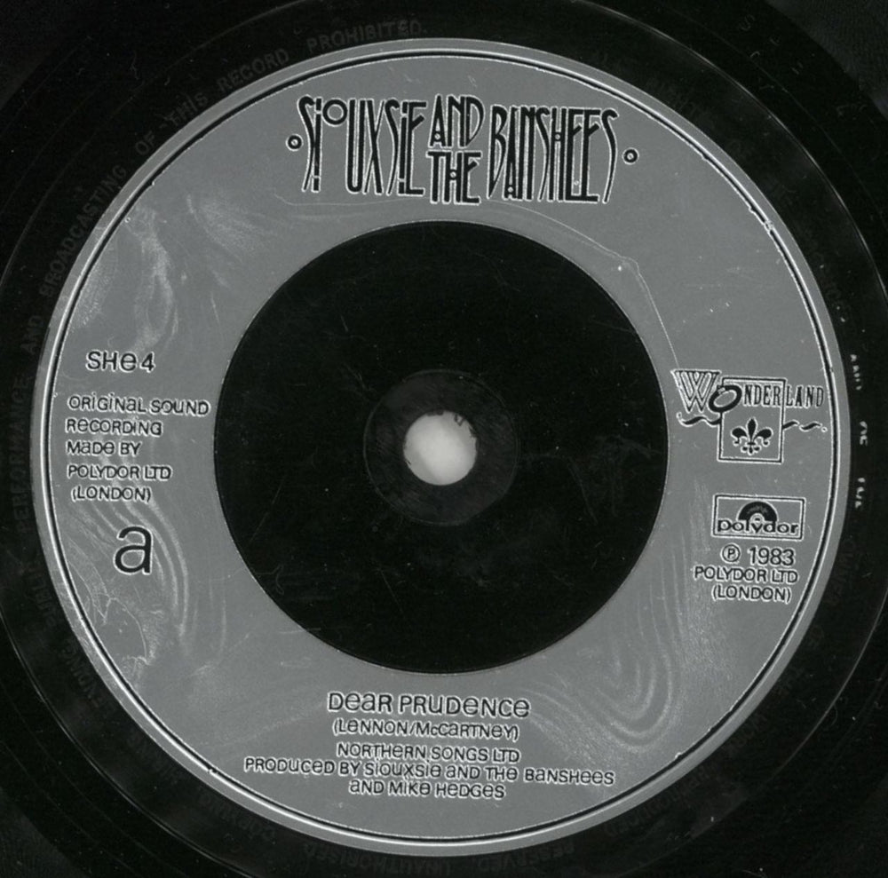 Siouxsie & The Banshees Dear Prudence UK 7" vinyl single (7 inch record / 45) SIO07DE57012