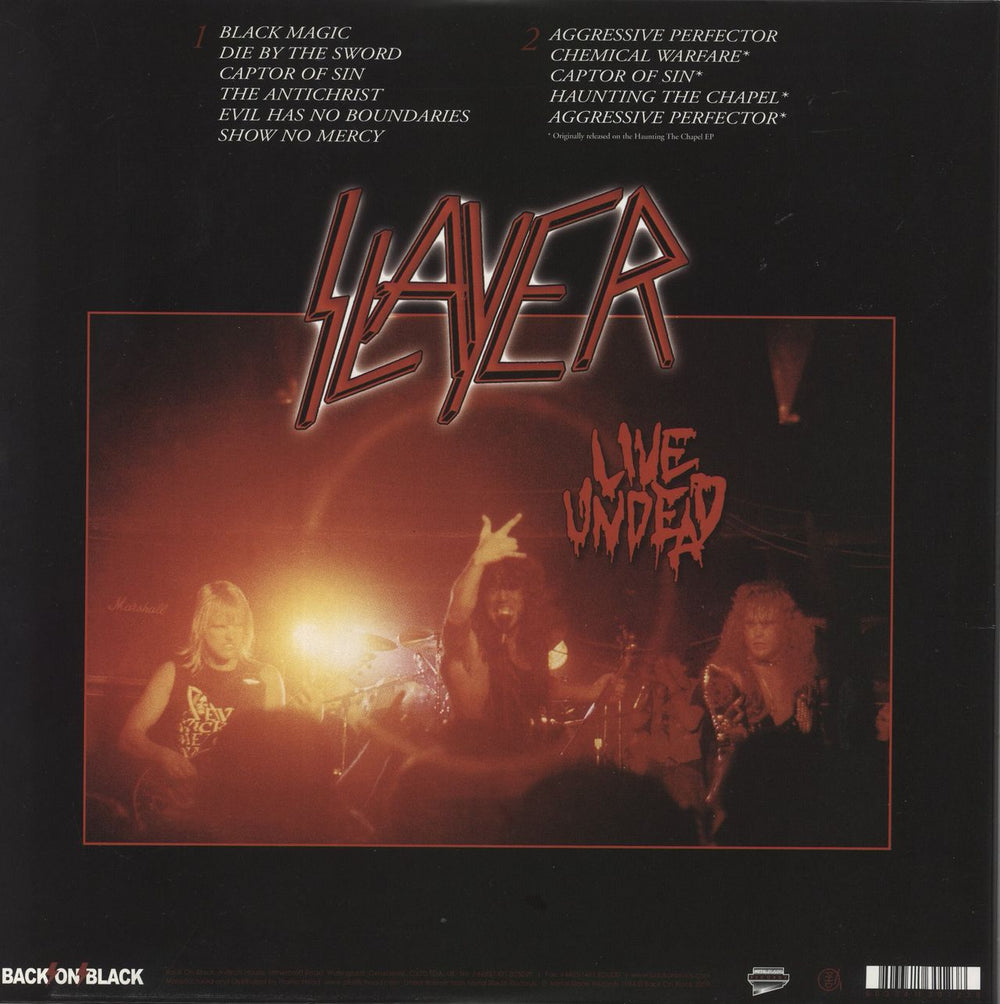 Slayer Live Undead / Haunting The... UK vinyl LP album (LP record) 803341301238