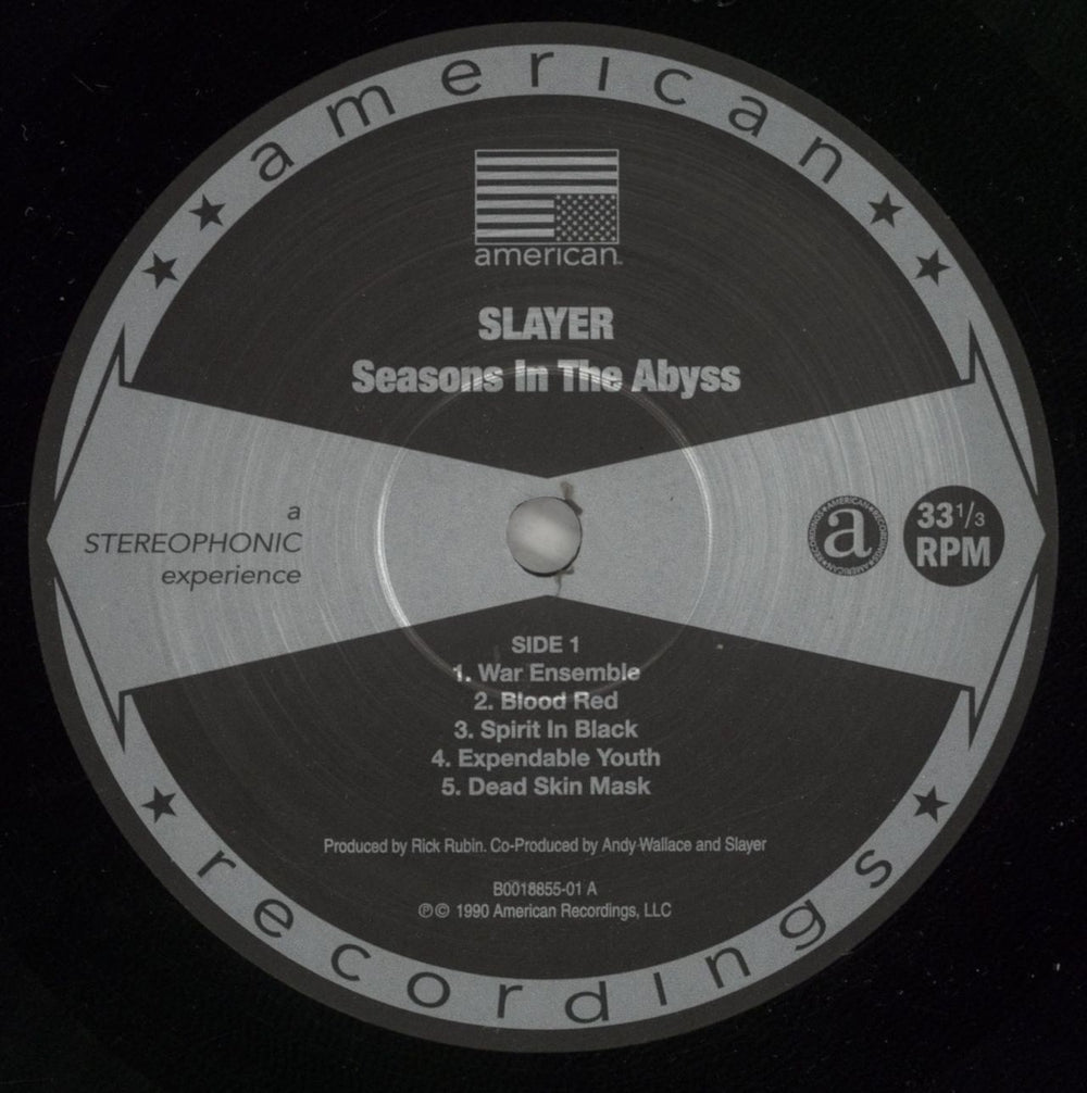 Slayer Seasons In The Abyss - 180gram US vinyl LP album (LP record) SLALPSE874271