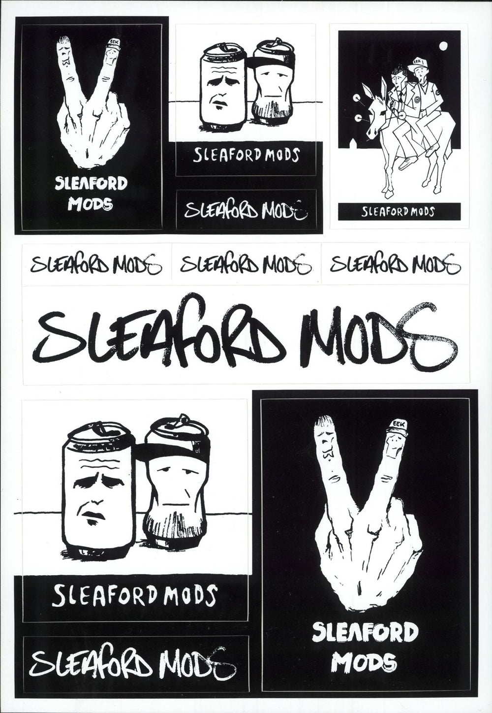 Sleaford Mods Eton Alive - Purple + Stickers UK vinyl LP album (LP record)