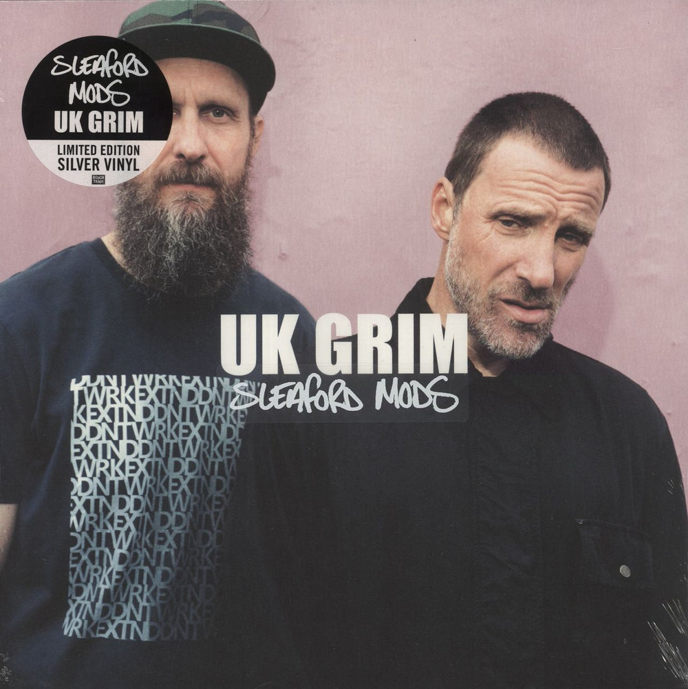Sleaford Mods UK Grim - Silver Vinyl - Autographed Print - Sealed UK vinyl LP album (LP record) RT0391LPE