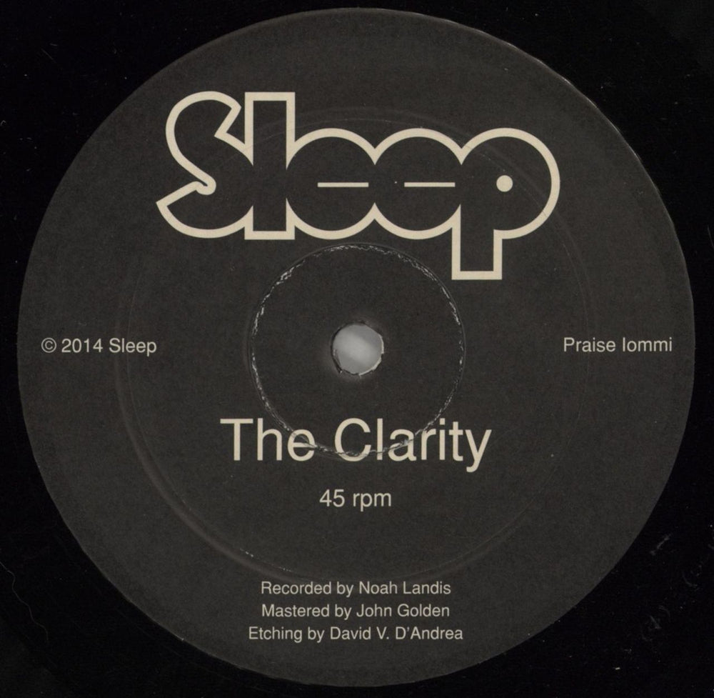 Sleep The Clarity - Black Vinyl - Etched US 12" vinyl single (12 inch record / Maxi-single) LORD420