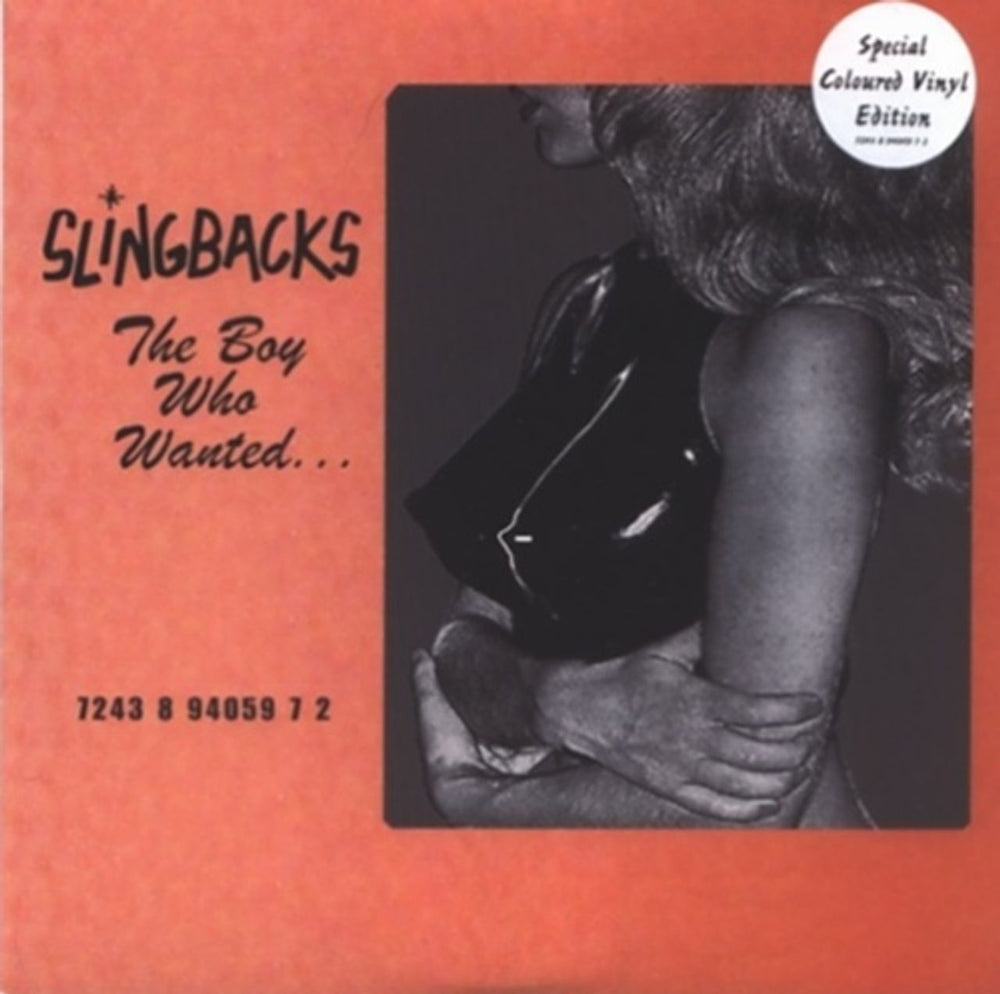 Slingbacks The Boy Who Wanted... - Peach vinyl UK 7" vinyl single (7 inch record / 45) VS1617