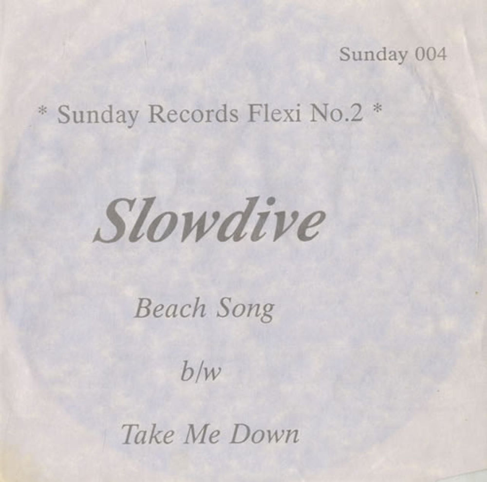 Slowdive Beach Song - Flexidisc UK 7" vinyl single (7 inch record / 45) SUNDAY004
