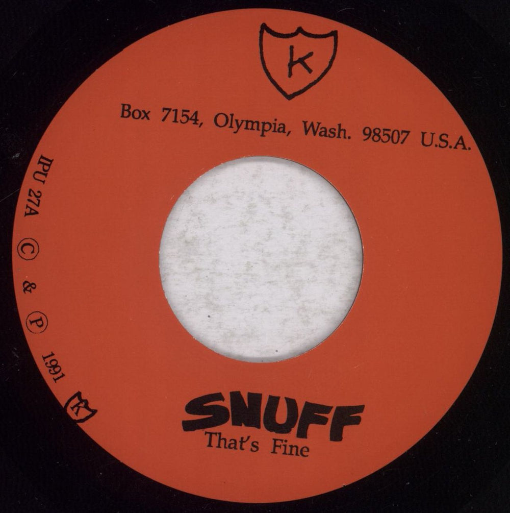 Snuff That's Fine US 7" vinyl single (7 inch record / 45) SNF07TH841120