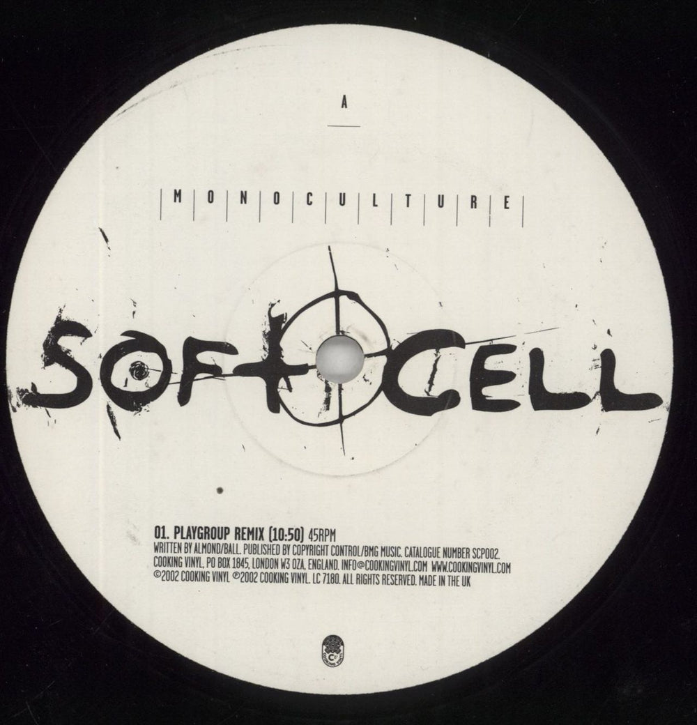 Soft Cell Monoculture UK Promo 12" vinyl single (12 inch record / Maxi-single) SCP002