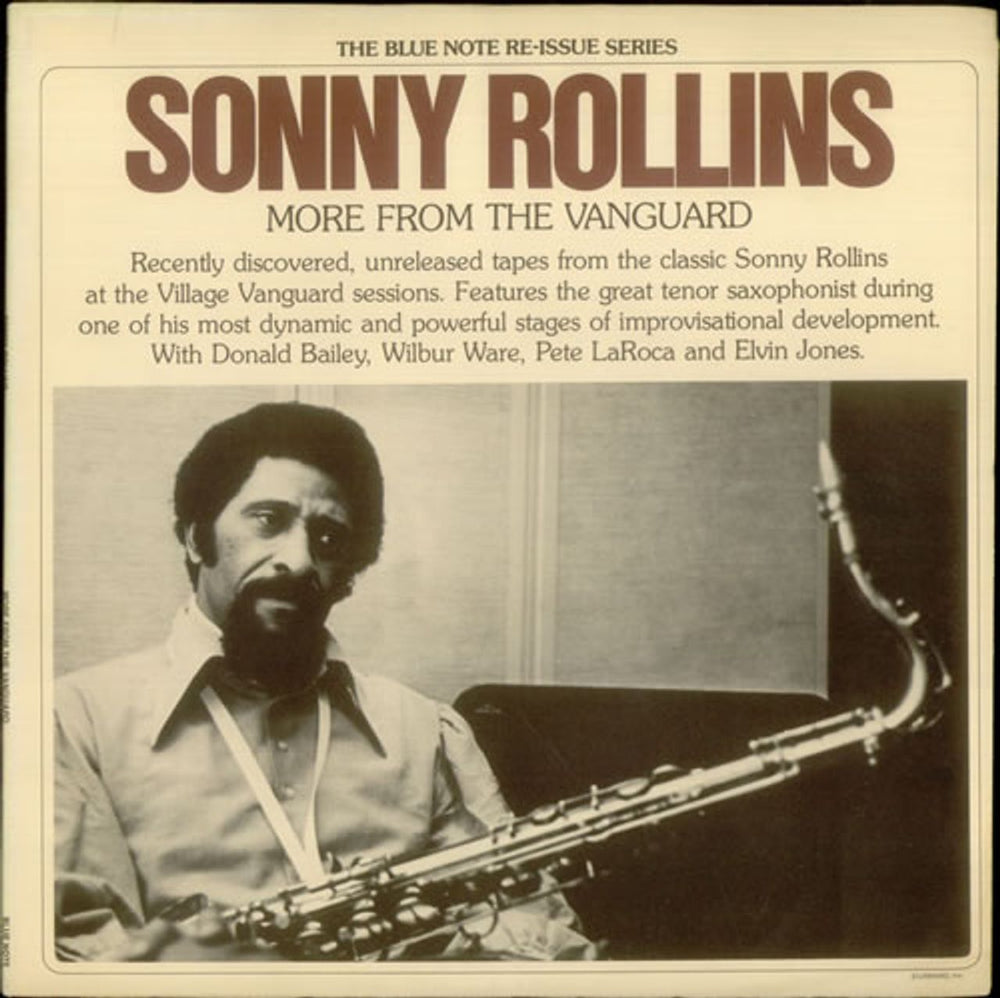 Sonny Rollins More From The Vanguard US 2-LP vinyl record set (Double LP Album) BN-LA475-H2