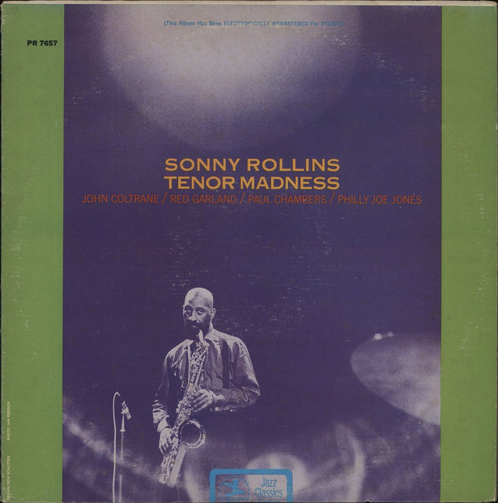 Sonny Rollins Tenor Madness US vinyl LP album (LP record) PR7657