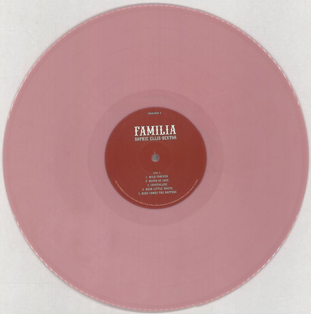 Sophie Ellis Bextor Familia - Pink Vinyl UK vinyl LP album (LP record) SEBLPFA857198