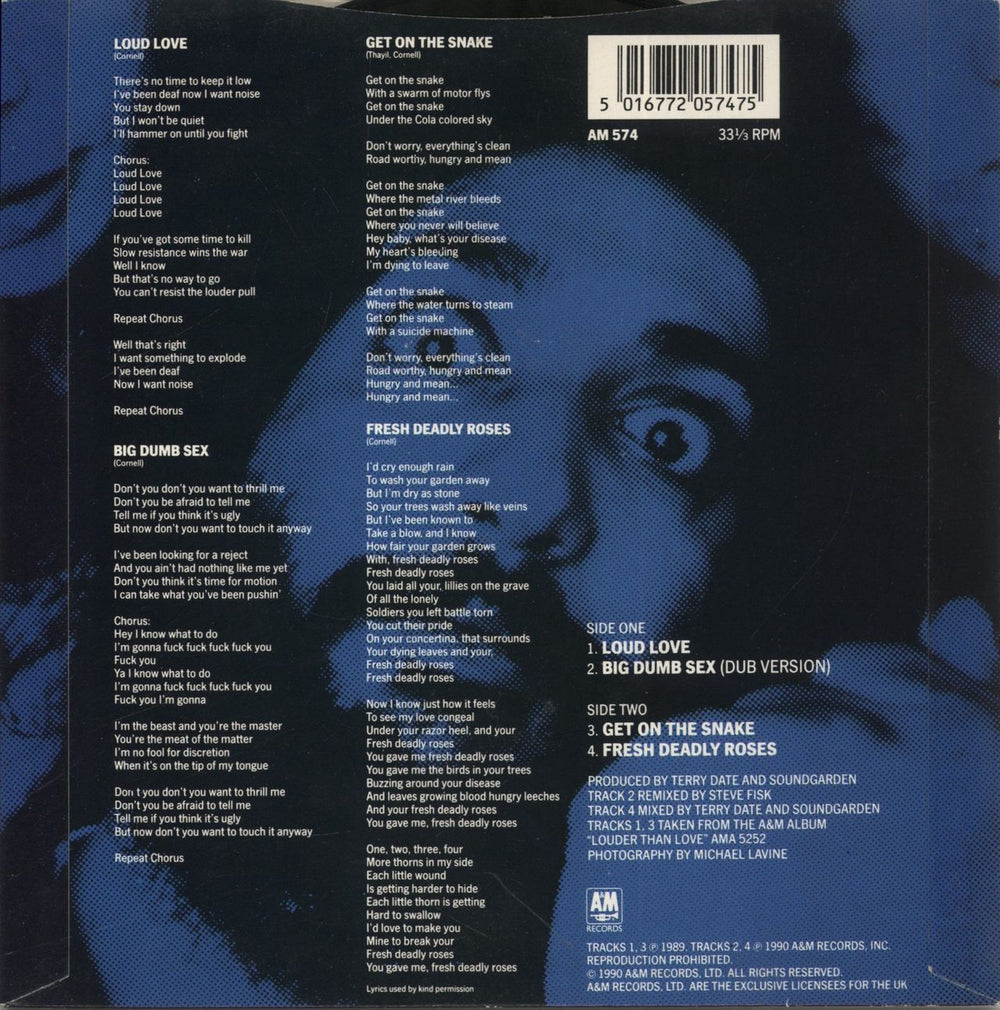 Soundgarden Loud Love E.P. UK 7" vinyl single (7 inch record / 45) 5016772057475