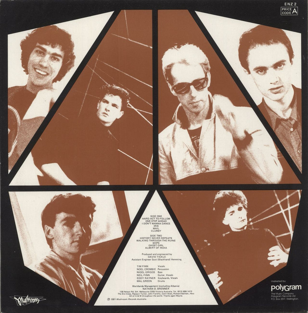 Split Enz Waiata New Zealand vinyl LP album (LP record)