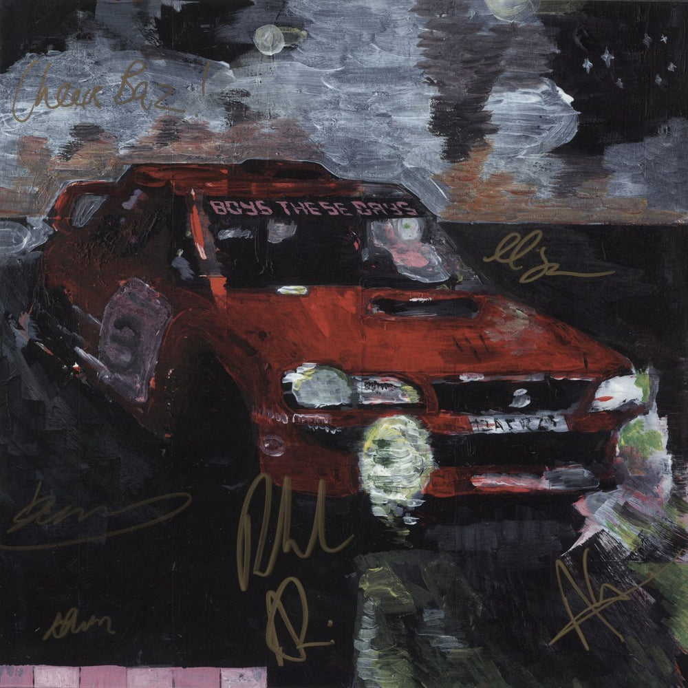 Sports Team Boys These Days - Pink Vinyl - Autographed UK vinyl LP album (LP record) DTILBA001DV