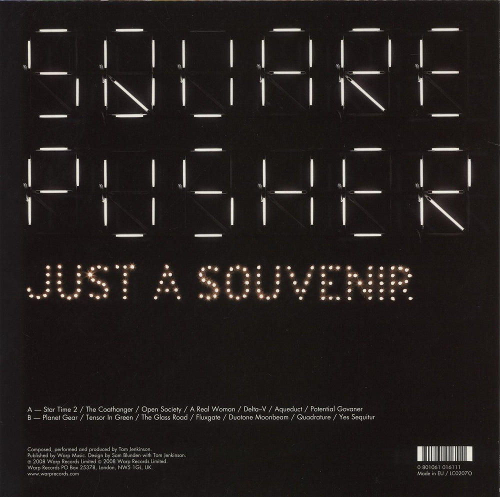 Squarepusher Just A Souvenir UK vinyl LP album (LP record) 0801061016111